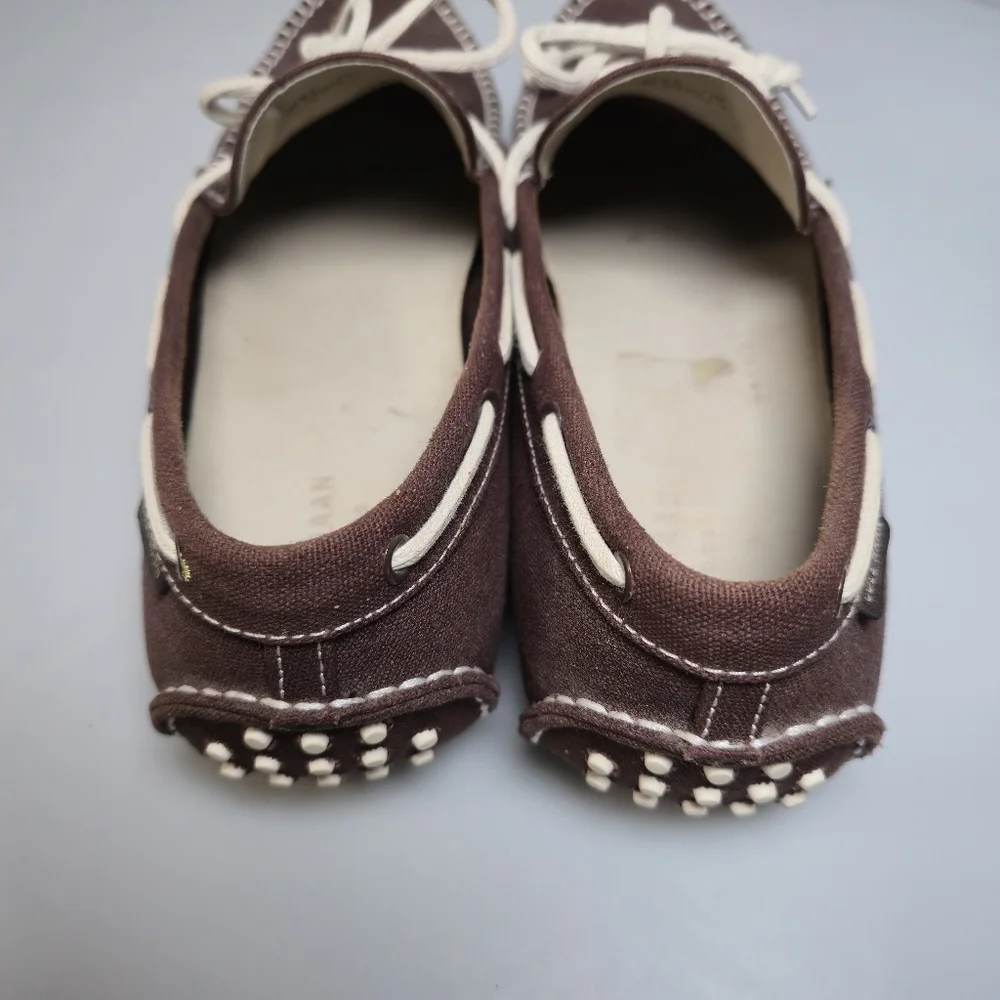 Cole Haan Boothbay Brown Canvas Moc Boat , Driving Shoe's Men's Size 12M